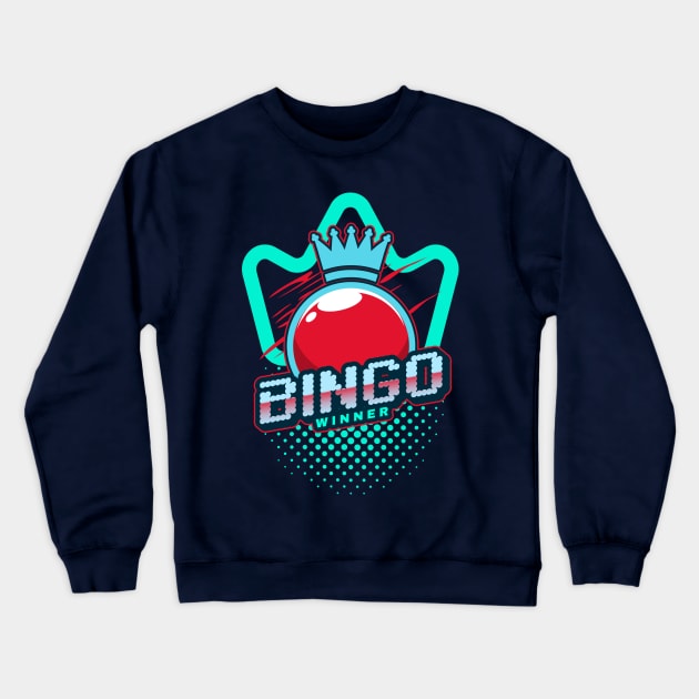 Bingo Winner Crown Crewneck Sweatshirt by bert englefield 